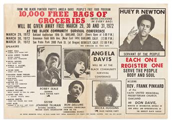 (BLACK PANTHERS.) 10,000 Free Bags of Groceries (with Chickens in Every Bag) . . . at the Black Community Survival Conference.